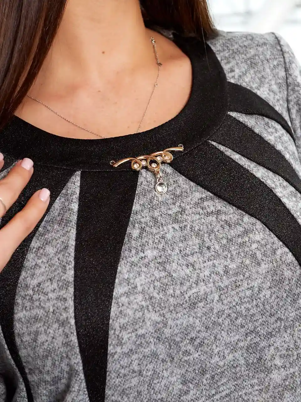 Оригинальное теплое платье